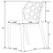 Leisuremod Modern Dynamic Dining Chair, Transparent Orange, 4PK DC19TOR4 - alternate 3