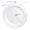 Smarty Had A Party 75 Solid White Economy Round Disposable Plastic AppetizerSalad Plates 120 Plates, 120PK 117WH-CASE - alternate 3