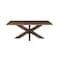 Homeroots 78" Brown Solid Wood Cross Leg Base Dining Table 635807 - alternate 2