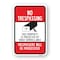 Signmission No Trespassing This Property Is Protected By Video Aluminum, 18" H, A-1824-24942 A-1824-24942 - alternate 1