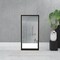 Homeroots 18" Black Wood Floating Single Door Bathroom Vanity And Medicine Cabinet With Mirror 543600 - alternate 2