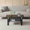 Homeroots 39" Black Glass and Steel Coffee Table With Shelf 635697 - alternate 3