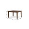 Homeroots 54" Walnut Wood Frame Base Square Dining Table 640695 - alternate 4