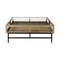Homeroots 42" Clear and Black Glass and Metal Square Coffee Table With Two Drawers And Shelf 393165 - alternate 6