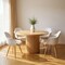 Homeroots 48" Natural Wood Pedestal Base Round Top Dining Table 602333 - alternate 3