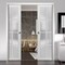 Sartodoors Sliding French Double Pocket Doors Frosted Glass 12 Lites, Felicia 3312 White Matte, Kit Trims Rai FELICIA3312DP-WS-84 - alternate 2