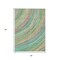 Homeroots 3' X 5' Teal Blue Pink And Peach Abstract Washable Indoor Outdoor Area Rug 631251 - alternate 3