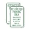Signmission Restricted Parking Only Unauthorized Vehicles Will Be T, 18'' X 24'', Heavy Gauge Aluminum, 2PK A-1824-2PACK-22977 - alternate 1