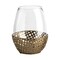 Homeroots 10" Gold And Clear Woven Metal And Glass Tabletop Hurricane Candle Holder 608409 - alternate 3