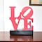 Homeroots 4" Red Blue Green And Black Resin Love Tabletop Sculpture 568398 - alternate 3