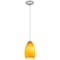Access Lighting Champagne, LED Pendant, Brushed Steel Finish, Maya Glass 28012-3C-BS/MYA - alternate 1