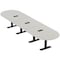 Skutchi Designs 16ft Racetrack Conference Table With Power | Harmony Series | 16 Person Meeting Room Table HAR-RAC-48X192-T.BK-U779-EBLK - alternate 1