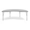 Flash Furniture Wren 72 in x 48 in Kidney Adjustable Height Activity Table, Thermal Laminate Top, Short Legs, Gray XU-A4872-KIDNY-GRY-T-P-GG - alternate 6