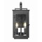 Z-Lite Hartwell 2-Light Outdoor Wall Light, 6 in W x 13.75 H, Sand Black 5019S-BK - alternate 4