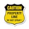 Signmission No Spray Shield Sign Caution Property Li, 18 Inch X 18 Inch, Plastic Sign SHI-P-18-404 - alternate 1