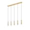 Z-Lite Stari 5-Light Linear Chandelier, 4.75 in W, Modern Gold 1956P-5L-MGLD - alternate 5