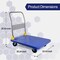Wrightmaster 880 lb. Capacity 4-Wheel Steel Standard Duty Platform Truck - Blue, Folding Push Cart ZR-B1-400 - alternate 2