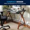 Flash Furniture Computer Desk Glass Top Cherry Desk, 23-1/2" D X 29" H, 39-1/4" W X Laminate, Table Top: Glass NAN-JN-2824S-GG - alternate 7