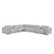 Homeroots Light Gray Italian Leather Power Reclining U Shaped Eight Piece Corner Sectional With Console 476598 - alternate 1