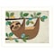 Homeroots Hanging Sloth I 2 White Framed Print Wall Art 415216 - alternate 1