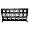 Homeroots 23" Black Iron Geometric Floor Tealight Candle Holder 490204 - alternate 1