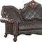 Homeroots 93" Dark Brown Faux Leather Sofa And Toss Pillows 491030 - alternate 2