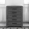Homeroots 48" Dark Gray Wood Five Drawer Dresser 564691 - alternate 4