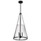 Nuvo Valentine, Large Pendant, Black Finish, Hammered Glass 60/8257 - alternate 4