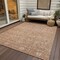 Homeroots 10' X 14' Coral And Ivory Floral Washable Indoor Outdoor Area Rug 604670 - alternate 6