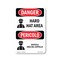 Signmission OSHA Danger Sign, Hard Hat Area Bilingual, 14in X 10in Aluminum, OS-DS-A-1014-VI-1292 OS-DS-A-1014-VI-1292 - alternate 1