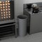 Regal Altair 22 Gallon Round Plastic Gray Wastebasket, Heavy-Duty HDPE ZR-TC-500-22RND-GRY - alternate 3