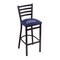 Holland Bar Stool Co 25" Blk Wrinkle North Florida Stationary Counter Stool, Ladder Back L00425NorFla - alternate 1