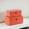 Homeroots Set of Two Coral Wooden Storage Boxes, 2PK 399680 - alternate 2