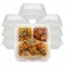 Eco Harmony Products Food Storage Container, Hinged, Vented Lid, Plastic, Translucent, 3 compartments, 9" x 9", 150PK 804628 - alternate 1