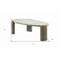 Homeroots 47" Beige and Oak Distressed Cement Oval Coffee Table 572275 - alternate 4