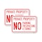 Signmission Private Property No Parking No Trespassing U Turns!, 18'' X 24'' 2 Signs, Heavy Gauge Aluminum, 2PK A-1824-2PACK-24621 - alternate 1