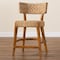Bali & Pari Sabit Bohemian Seagrass and Mahogany Wood Counter Stool 251-13852-ZORO - alternate 6