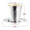 Smarty Had A Party Shiny Metallic Aluminum Silver Round Plastic Saucers and Kiddush Cup Set, 120 Cups, 120 Saucers, 240PK 2686-CASE - alternate 6