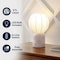 Jonathan Y Valarie 10.25" Contemporary Modern Checkerboard Ceramic w/Ribbed Cocoon Globe Shade LED Mini Table L JYL4203A - alternate 3