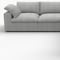 Homeroots Light Gray Linen Blend Modular L Shaped Five Piece Corner Sectional 716923 - alternate 3