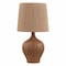 Jonathan Y Eben 23" Rustic Farmhouse Resin/Metal Gourd LED Table Lamp with Paper Rope Shade, Brown Wood Finish JYL9200A - alternate 5