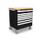 Tekton Rolling Tool Cabinet, 7 Drawer, Black, Steel, 36 in W x 27 in D x 41-1/2 in H OCL33100LWT - alternate 1