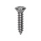 Auveco 4 x 1/2in Phillips Oval Head Tapping Screw Chrome, 100PK 3068 - alternate 1