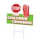 Signmission Stop Children Crossing Die Cut Yard & Stake plastic coroplast window, 1824-Stop Children C-DC-1824-DS-Stop For Children Crossing19 - alternate 1
