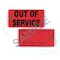 Jj Keller Tag, Out Of Service, Synthetic, 6 1/4 in H x 3 1/8 in W, Red, Rectangle, 50 PK 13352 - alternate 1