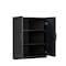 Homeroots Set Of Two Black Wood Corner Accent Cabinet With Two Doors 712118 - alternate 2