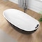 Anzzi Kelut Series 32in W x 68in D x 28in H Black with Inner White Freestanding Bathtub MN516BK_WH - alternate 4