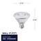Bulbrite 75-Watt Equivalent Dimmable Flood PAR30SN Medium E26 LED Light Bulb, 2700K, 6PK 861725 - alternate 2