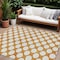 Homeroots 10' X 14' Orange And Ivory Polka Dot Washable Indoor Outdoor Area Rug 595264 - alternate 1