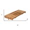 Homeroots 30" Brown Wall Mount Teak Rectangular Shower Bench 549375 - alternate 2